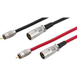 Monacor MCA-158 audio propojovací kabel [1x cinch zástrčka - 1x XLR zástrčka] 1.5 m červená/černá