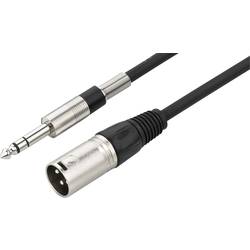 Monacor MEL-102/SW XLR kabel [1x XLR zástrčka - 1x jack zástrčka 6,3 mm (stereo)] 1 m černá