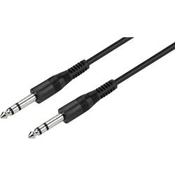 Monacor MCC-124/SW audio propojovací kabel [1x jack zástrčka 6,3 mm (stereo) - 1x jack zástrčka 6,3 mm (stereo)] 1.2 m černá