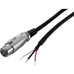 Monacor MCA-100J/XP audio kabelový adaptér [1x XLR zásuvka - 1x kabel s otevřenými konci] 1 m