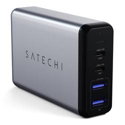 Satechi ST-MC2TCAM nabíječka na telefon USB 3.0, USB-C® 75 W černá, stříbrná