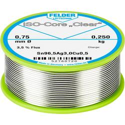 Felder ISO-Core Clear SAC305 pájecí cín cívka Sn96,5Ag3Cu0,5 0.250 kg 0.75 mm