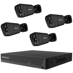 Foscam FN9108E-B4-2T BLACK FN9108E-B4-2T black LAN IP-sada bezpečnostní kamery 8kanálový se 4 kamerami 3840 x 2160 Pixel