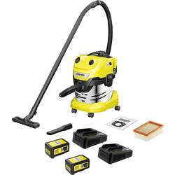 Kärcher Home & Garden WD 4-18 S Dual Battery Set V-20/22 1.628-626.0 Akumulátorový vysavač pro mokré a suché vysávání 380 W 20 l vč. 2 akumulátorů, Vč.