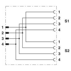 Phoenix Contact SAC-4PY-MT/2XFT VP rozdělovač a adaptér pro senzory - aktory , 1410632, piny: 4, 5 ks