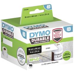 DYMO 2112284 etikety v roli 64 x 19 mm polypropylenová fólie bílá 900 ks trvalé univerzální etikety, Adresní nálepky