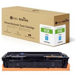 G&G Toner náhradní HP 415X kompatibilní azurová 6000 Seiten Reborn remanufactured 21274