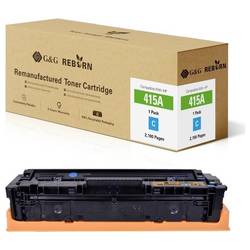 G&G Toner náhradní HP 415A kompatibilní azurová 2100 Seiten Reborn remanufactured 21270