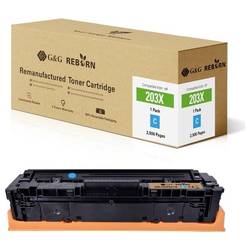 G&G Toner náhradní HP 203X kompatibilní azurová 2500 Seiten Reborn remanufactured 21266