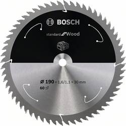 Bosch Accessories Bosch Power Tools 2608837711 tvrdokovový pilový kotouč 190 x 30 mm Počet zubů (na palec): 60 1 ks