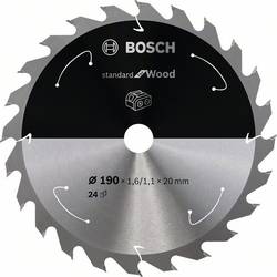 Bosch Accessories Bosch Power Tools 2608837704 tvrdokovový pilový kotouč 190 x 20 mm Počet zubů (na palec): 24 1 ks