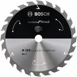 Bosch Accessories Bosch Power Tools 2608837681 tvrdokovový pilový kotouč 165 x 15.875 mm Počet zubů (na palec): 24 1 ks