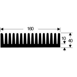 Fischer Elektronik 10022659 SK 85 100 SA lisovaný chladič 0.85 K/W (d x š x v) 100 x 160 x 40 mm