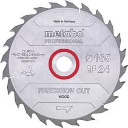 Metabo PRECISION CUT WOOD 628291000 pilový kotouč 165 x 20 x 1.4 mm Počet zubů (na palec): 42 1 ks