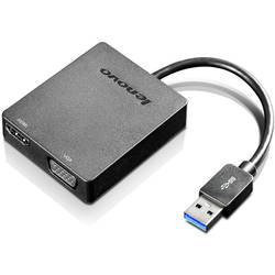 Lenovo USB, Monitor adaptér [1x USB 3.0 zástrčka A - 1x HDMI zásuvka, VGA zásuvka] Universal USB 3.0 to VGA/HDMI Adapter