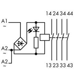 WAGO 789-552 průmyslové relé , 12 V/DC, 12 V/AC, 4 A, 4 spínací kontakty, 1 ks