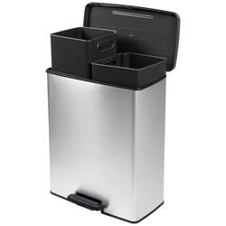 Curver Deco bin slim 254619 odpadkový koš 52 l (š x v x h) 486 x 615 x 284 mm stříbrná, černá 1 ks