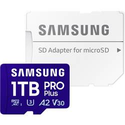 Samsung microSD Card PRO Plus paměťová karta microSDXC Retail 1 TB Class 10, UHS-I, Class 3 UHS-I , v30 Video Speed Class, A2 Application Performance Class vč.