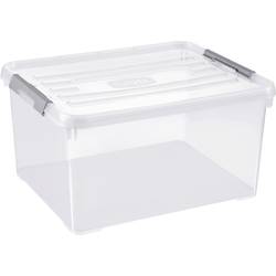 Curver 243813 Úložný box HANDY stohovatelné (d x š x v) 490 x 390 x 250 mm transparentní, stříbrná 1 ks