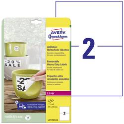 Avery-Zweckform L4717REV-20 Fóliové etikety 210 x 148 mm poylesterová fólie bílá 40 ks přemístitelné barevná laserová tiskárna, laserová tiskárna, barevná
