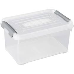 Curver 243803 Úložný box HANDY stohovatelné (d x š x v) 294 x 194 x 150 mm transparentní, stříbrná 1 ks