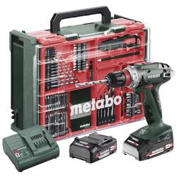 Metabo BS 18 Quick Set aku vrtací šroubovák 18 V, 2 Ah Li-Ion, 602217710, bezkartáčové, vč. 2x aku, kufřík, vč. nabíječky, vč. příslušenství