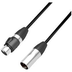 Adam Hall 4 STAR DGH 0500 IP65 DMX XLR propojovací kabel [1x XLR zástrčka 5pólová - 1x XLR zásuvka 5pólová ] 5 m černá