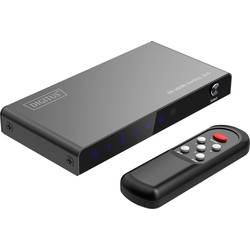 Digitus DS-55333 3 + 1 port HDMI přepínač LED ukazatel, s dálkovým ovládáním, UHD, kovový ukazatel, lze spínat jednotlivě, se stavovými LED 7680 x 4320 Pixel