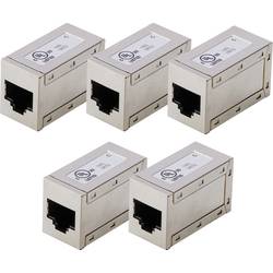 Digitus AT-AG-8-8-C6S-5 pouzdro spojky RJ45 Počet pólů 8 stříbrná 5 ks