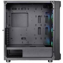 Thermaltake CA-1W2-00M1WN-01 midi tower PC skříň černá 3 předinstalované LED ventilátory, kompatibilní s LCS, boční okno, vhodné pro vodní chlazení DIY, vhodné