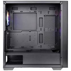 Thermaltake CA-1S4-00M1WN-00 midi tower PC skříň černá 3 předinstalované LED ventilátory, kompatibilní s LCS, boční okno, vhodné pro vodní chlazení DIY, vhodné