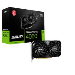 MSI grafická karta Nvidia GeForce RTX 4060 VENTUS 2X BLACK OC 8 GB GDDR6-RAM PCIe x8 HDMI™, DisplayPort přetaktovaná, Sopka, NVIDIA G-Sync