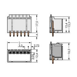 WAGO 2091 konektor do DPS 10, rozteč 3.50 mm, 2091-1410-100, 100 ks