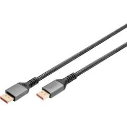 Digitus DisplayPort kabel Konektor DisplayPort, Konektor DisplayPort 1 m černá DB-340111-010-S 8K UHD, hliníková zástrčka, dvoužilový stíněný, kulatý,