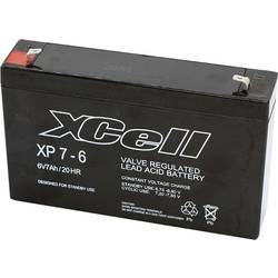 XCell XP 7 - 6 XCEXP76 olověný akumulátor 6 V olověný se skelným rounem (š x v x h) 151 x 100 x 34 mm plochý konektor 4,8 mm, plochý konektor 6,35 mm