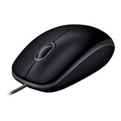 Logitech B110 optická drátová myš, USB, 3 tlačítko, 1000 dpi, černá