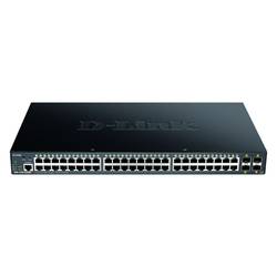 D-Link DGS-1250-52XMP/E síťový switch RJ45/SFP+, 48 + 4 porty, 176 Gbit/s, funkce PoE