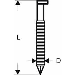 Hřebíky s hlavou tvaru D v pásu SN34DK 100R - 3,1 mm, 100 mm, blank 2000 ks Bosch Accessories 2608200050 Rozměry (d x š) 100 mm x 3.1 mm