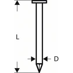 Hřebíky s kulatou hlavou v pásu SN21RK 60G - 2,8 mm, 60 mm, verzinkt, glatt 4000 ks Bosch Accessories 2608200032 Rozměry (d x š) 60 mm x 2.8 mm