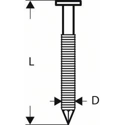 Hřebíky s kulatou hlavou v pásu SN21RK 65RHG - 2,8 mm, 65 mm, feuerverzinkt, gerillt 4000 ks Bosch Accessories 2608200039 Rozměry (d x š) 65 mm x 2.8 mm