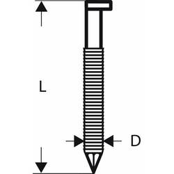 Hřebíky s hlavou tvaru D v pásu SN34DK 90RG - 3,1 mm, 90 mm, verzinkt, gerillt 2500 ks Bosch Accessories 2608200023 Rozměry (d x š) 90 mm x 3.1 mm