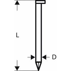 Hřebíky s hlavou tvaru D v pásu SN34DK 75G - 2,8 mm, 75 mm, verzinkt, glatt 3000 ks Bosch Accessories 2608200007 Rozměry (d x š) 75 mm x 2.8 mm