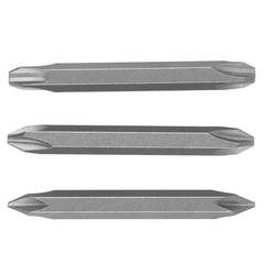 Bosch Accessories 2609255960 oboustranný bit (sada), 3dílná, plochý, křížový PH, křížový PZ, 1/4 (6,3 mm)