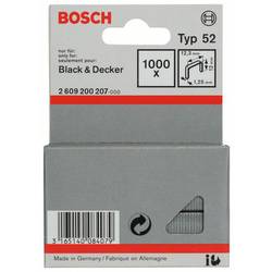 Bosch Accessories 2609200207 svorky z plochého drátu Typ 52 1000 ks Rozměry (d x š) 12 mm x 12.3 mm