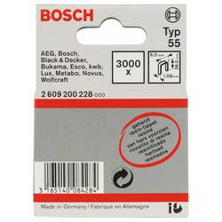 Bosch Accessories 2609200228 sponky s úzkým hřbetem Typ 55 3000 ks Rozměry (d x š) 28 mm x 6 mm