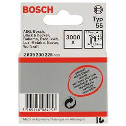 Bosch Accessories 2609200225 sponky s úzkým hřbetem Typ 55 3000 ks Rozměry (d x š) 16 mm x 6 mm