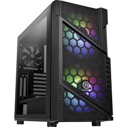 Thermaltake Commander C31 TG midi tower PC skříň, herní pouzdro černá 2 předinstalované LED ventilátory, 1 předinstalovaný ventilátor, boční okno, kompatibilní