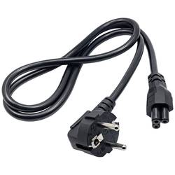 Akyga napájecí kabel [1x zástrčka s ochranným kontaktem - 1x IEC C5 spojka] 1.0 m černá