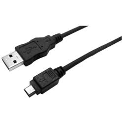 LogiLink USB kabel USB 2.0 USB-A zástrčka, USB Mini-B zástrčka 3.00 m černá CU0015