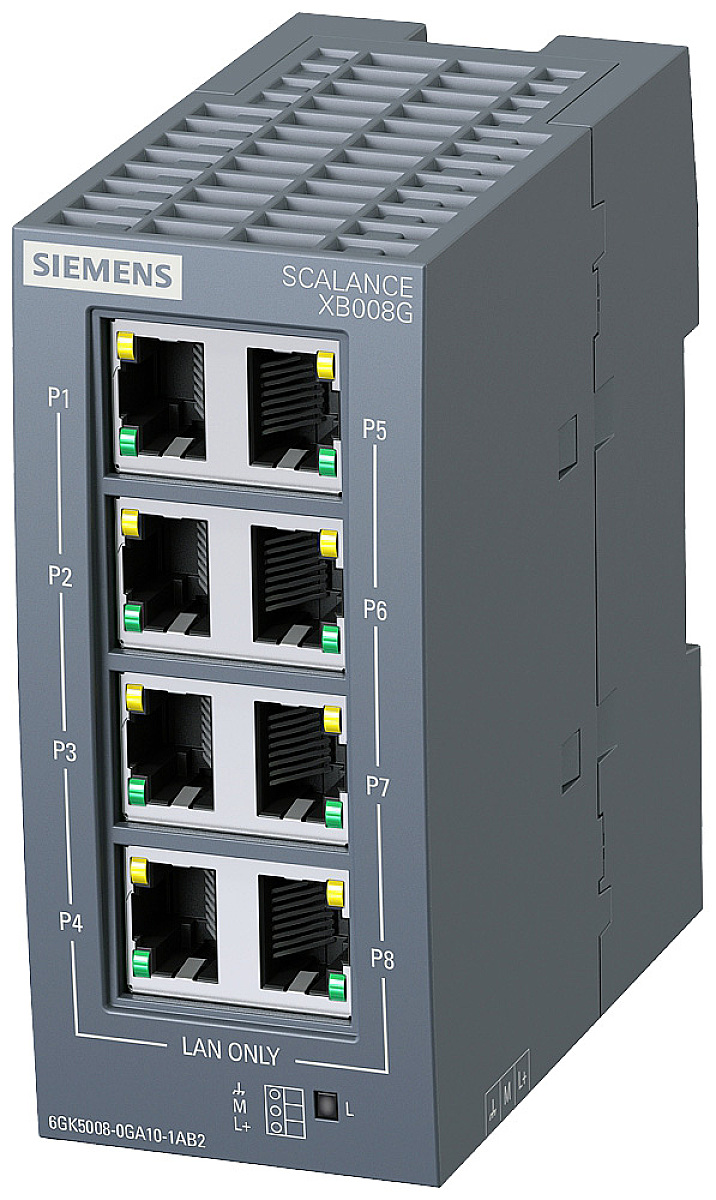 Siemens 6GK5008-0GA10-1AB2 průmyslový ethernetový switch, 10 / 100 / 1000 MBit/s